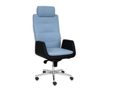 Blau-Schwarzes Bürostuhl Luxus Drehstuhl Chefsessel Designer Stühle